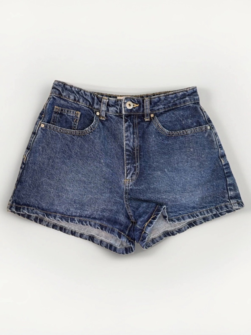 Cotton On Dark Blue High-Rise Denim Shorts
